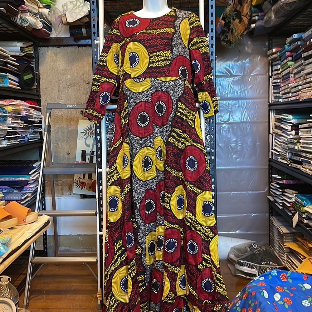 Basin Riche Red &Yellow Poppy Dress - Picture 1 of 10